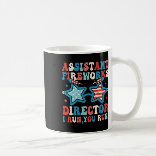 Istant Fireworks Director Funny 4. Juli Men Wo Kaffeetasse (Rechts)