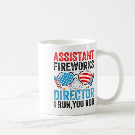 Istant Fireworks Director Funny 4. Juli Men Wo Kaffeetasse (Rechts)