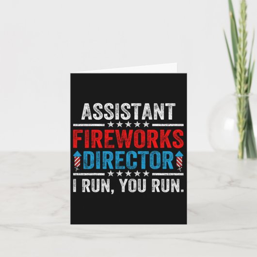 Istant Fireworks Director Funny 4. Juli Men Wo Karte (Vorderseite)