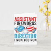 Istant Fireworks Director Funny 4. Juli Men Wo Karte (Gelbe Blume)