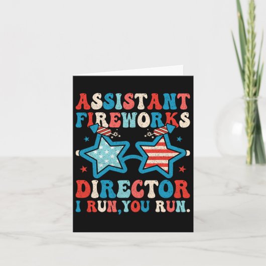 Istant Fireworks Director Funny 4. Juli Men Wo Karte (Vorderseite)