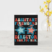 Istant Fireworks Director Funny 4. Juli Men Wo Karte (Gelbe Blume)