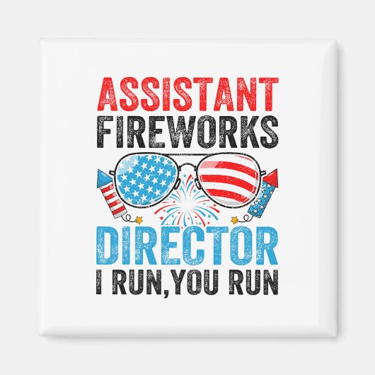 Istant Fireworks Director Funny 4. Juli Men Wo Magnet (Vorne)