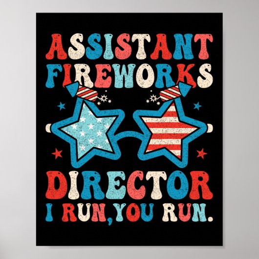 Istant Fireworks Director Funny 4. Juli Men Wo Poster (Vorne)