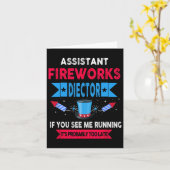 Istant Fireworks Director I Run You Run 4th Jul Karte (Gelbe Blume)