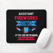 Istant Fireworks Director I Run You Run 4th Jul Mousepad (Mit Mouse)