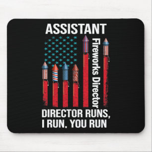 Istant Fireworks Director Usa Independence Day Jul Mousepad