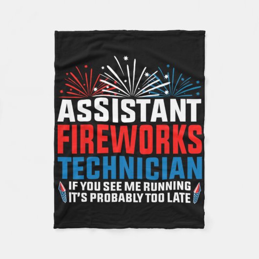 Istant Fireworks Techniker, wenn Sie Funny 4th O s Fleecedecke (Vorderseite)