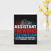 Istant Fireworks Techniker, wenn Sie Funny 4th O s Karte (Gelbe Blume)