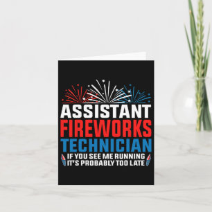 Istant Fireworks Techniker, wenn Sie Funny 4th O s Karte