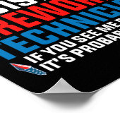Istant Fireworks Techniker, wenn Sie Funny 4th O s Poster (Ecke)