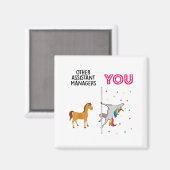 Istant Manager Funny Unicorn Magnet (Vorderseite/Rückseite)