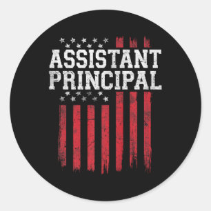 Istant Principal American Flag Usa Patriot Patriot Runder Aufkleber