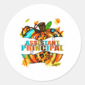 Istant Principal dankbar dankbar gesegnet Herbst Runder Aufkleber (Vorderseite)
