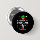 Istant Principal Elf Funny Christmas Family Matchi Button (Vorne & Hinten)