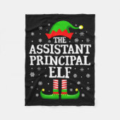 Istant Principal Elf Funny Christmas Family Matchi Fleecedecke (Vorderseite)