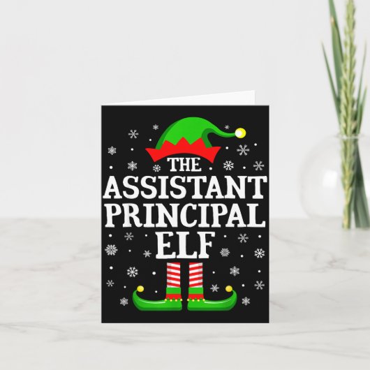 Istant Principal Elf Funny Christmas Family Matchi Karte (Vorderseite)