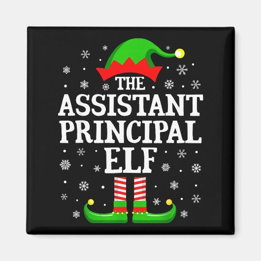 Istant Principal Elf Funny Christmas Family Matchi Magnet (Vorne)