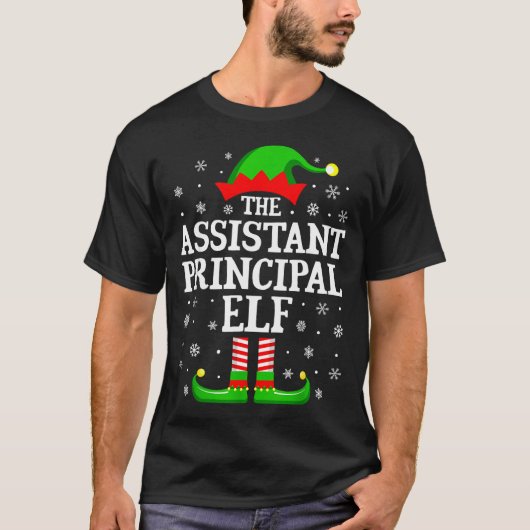 Istant Principal Elf Funny Christmas Family Matchi T-Shirt (Vorderseite)