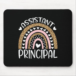 Istant Principal Fun Job Title School Worker Rainb Mousepad