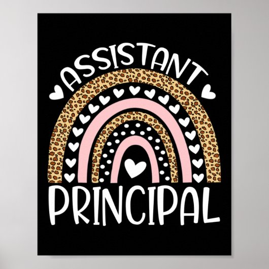 Istant Principal Fun Job Title School Worker Rainb Poster (Vorne)