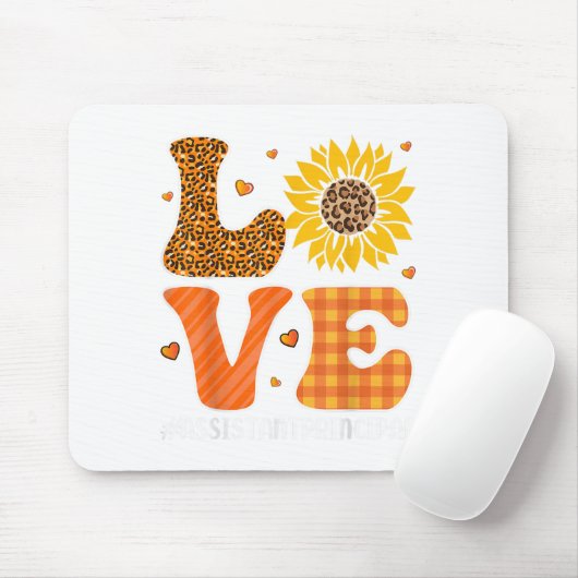 Istant Principal Liebe Fall Pumpkin Leopard Hallow Mousepad (Mit Mouse)