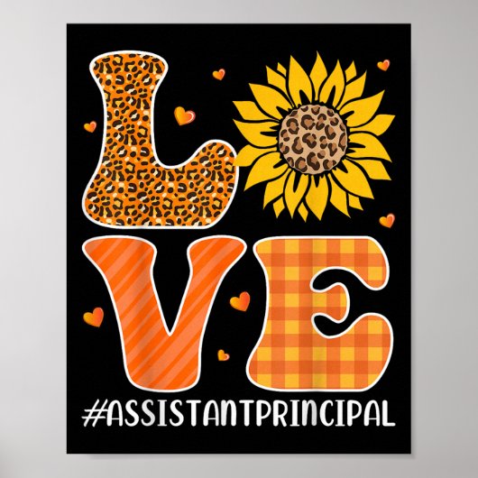 Istant Principal Liebe Fall Pumpkin Leopard Hallow Poster (Vorne)