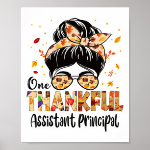 Istant Principal One Thankful Erntedank Fall Au Poster