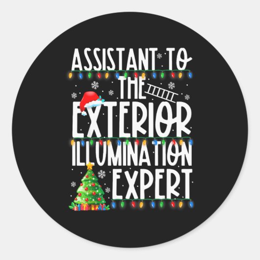 Istant To Exterior Illumination Expert Christmas L Runder Aufkleber (Vorderseite)