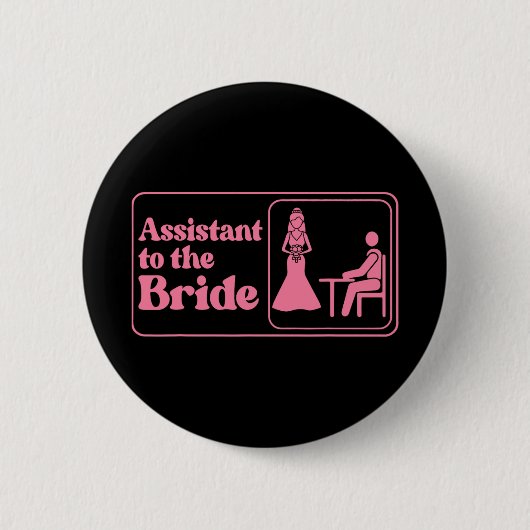 Istant zum Junggeselinnen-Abschied Bride Pink Button (Vorderseite)