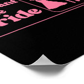 Istant zum Junggeselinnen-Abschied Bride Pink Poster (Ecke)