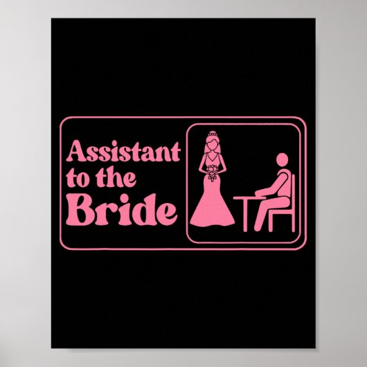 Istant zum Junggeselinnen-Abschied Bride Pink Poster (Vorne)