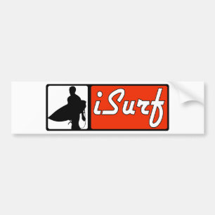 iSurf Rot Autoaufkleber