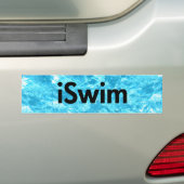 iswim Poolhintergrund, iSwim (Schwarzes) Autoaufkleber (Auf Auto)