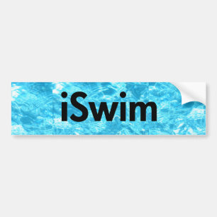 iswim Poolhintergrund, iSwim (Schwarzes) Autoaufkleber