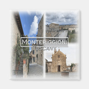 IT3251 Europa, Italien, Toskana, Monteriggioni Küh Magnet