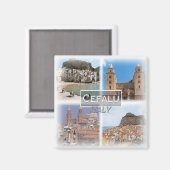 IT3264 Europa, Sizilien, Cefalu, Kühlschrank Magnet (Vorderseite/Rückseite)