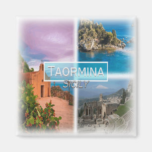 IT3272 Europa, Italien, Sizilien, Taormina, Kühlsc Magnet
