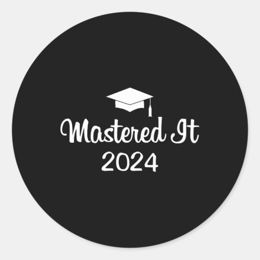 It 2024 Master-Grad-Abschluss Graduate Mba Runder Aufkleber (Vorderseite)
