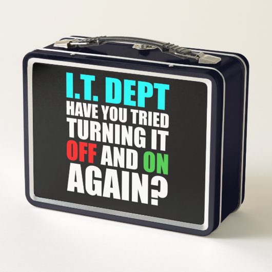 IT-Abteilung Computertechnik-Softwareprogrammierer Metall Brotdose (Rückseite)