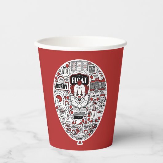 IT Balloon Doodle Art Pappbecher (Vorderseite)