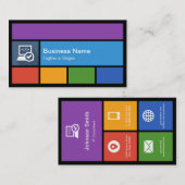 IT-Berater - Bunte Fliesen kreativ Visitenkarte (Vorne/Hinten)