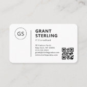 IT-Berater QR-Code-Logo Professionell Visitenkarte (Vorderseite)