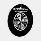 IT-Berufliches Geek Wheel of Answers Keramik Ornament (Rechts)