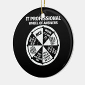 IT-Berufliches Geek Wheel of Answers Keramik Ornament (Links)