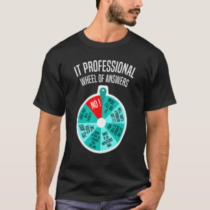 IT-Berufliches Rad der Antworten Funny Tech Karo T-Shirt