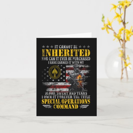It Cannot Be Inherited Special Operations Command  Karte (Gelbe Blume)