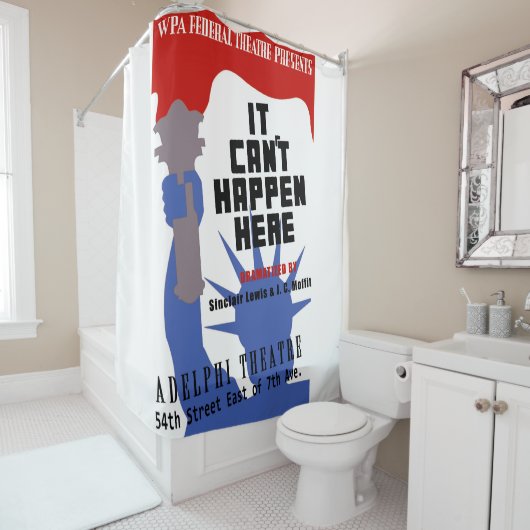 It Can't Happen Here WPA Poster Duschvorhang (Beispiel)