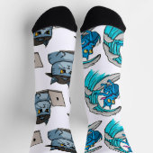 IT Cat and Surfer Dog Socken (Oben)