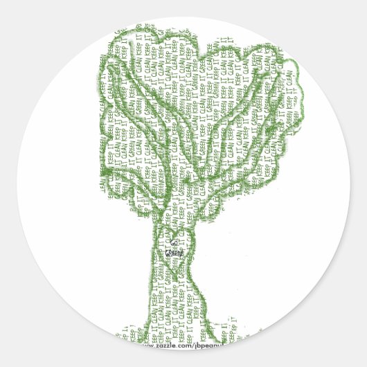 IT CLEAN behalten Runder Aufkleber (Vorderseite)